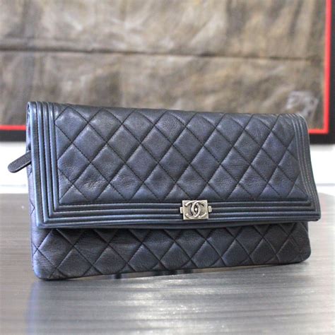 chanel boy foldover clutch|Chanel clutch.